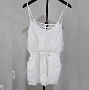 Liberty Love White Lace Strappy Romper